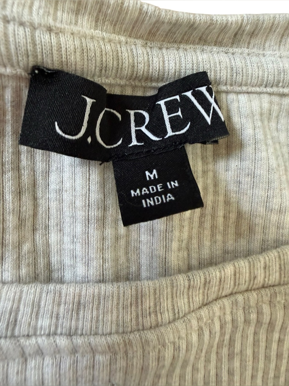 J. Crew Vintage Rib Long-Sleeve T-shirt Sparkle Embellishments Size Medium - Picture 6 of 7